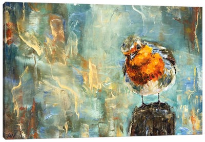 Robin's Care Canvas Art Print - Anne-Marie Verdel