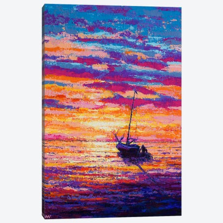 Sunset Sail Canvas Print #ANV34} by Anne-Marie Verdel Canvas Art