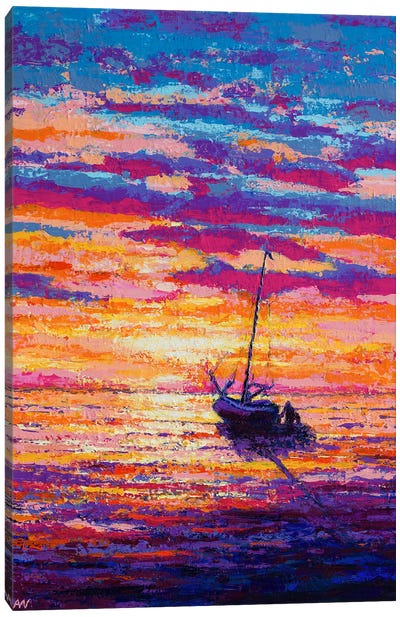 Sunset Sail Canvas Art Print - Anne-Marie Verdel