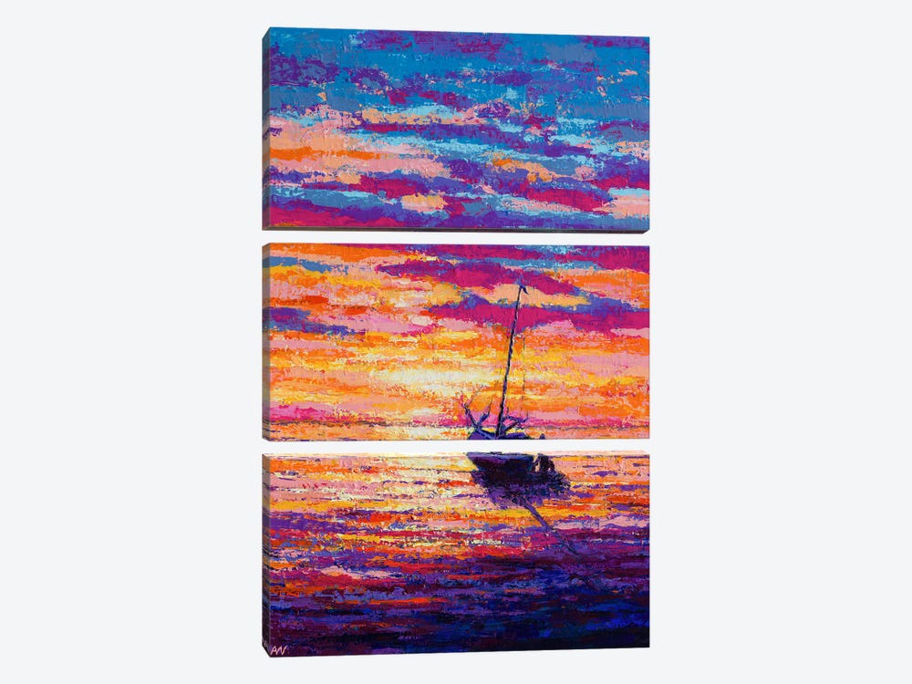 Sunset Sail by Anne-Marie Verdel 3-piece Art Print