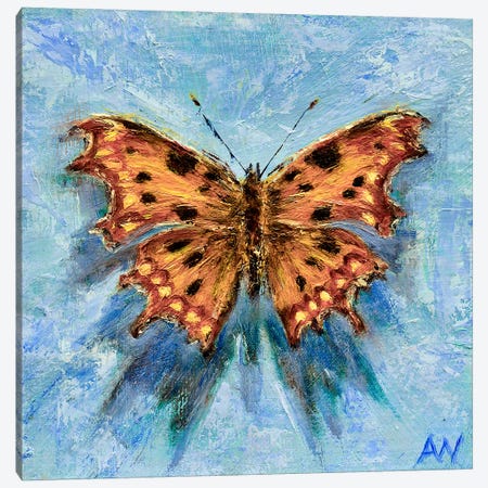 The Comma On Blue Canvas Print #ANV39} by Anne-Marie Verdel Canvas Print