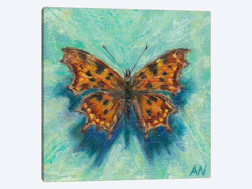 The Comma On Green by Anne-Marie Verdel 1-piece Canvas Art