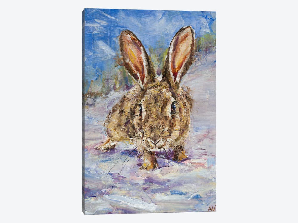 Curious Wild Rabbit by Anne-Marie Verdel 1-piece Art Print