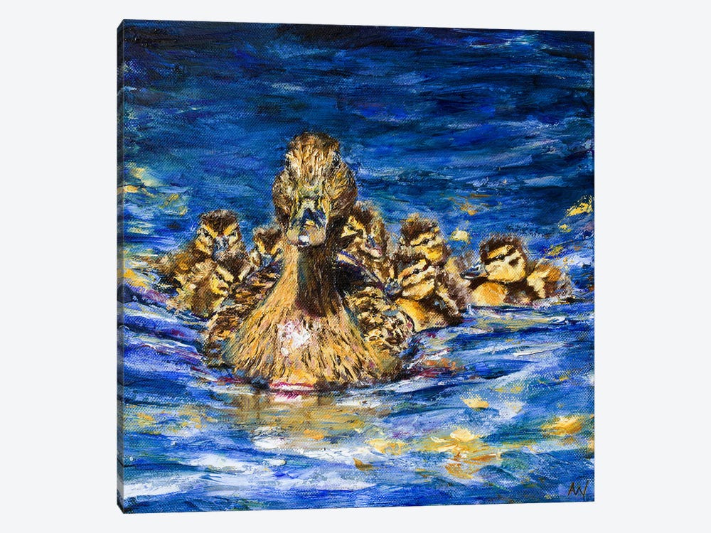 Eight Ducklings Went Swimming One Day by Anne-Marie Verdel 1-piece Art Print