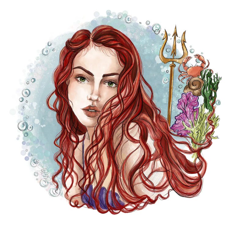 Ariel Inspired Portrait - The Little Mermaid