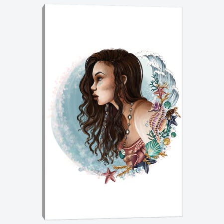 Moana Inspired Portrait Canvas Print #ANX14} by Anrika Bresler Canvas Art