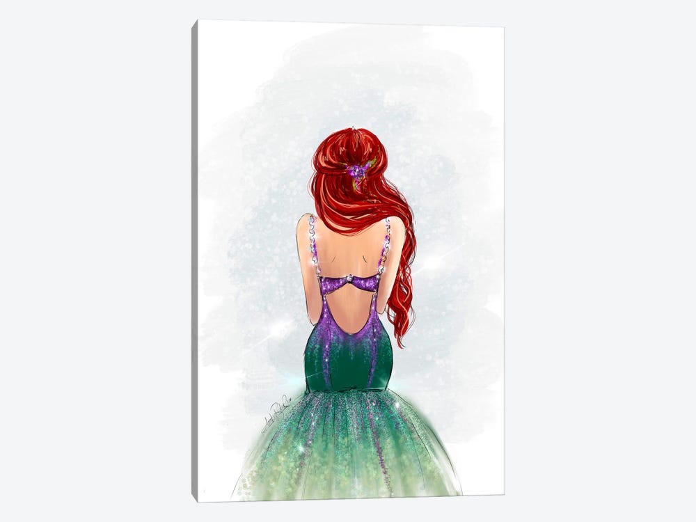 Princess Ariel Inspired Fashion Art by Anrika Bresler 1-piece Art Print