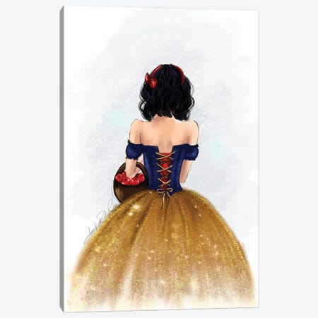 Princess Snow White Inspired Fashion Art Canvas Print #ANX18} by Anrika Bresler Canvas Art Print