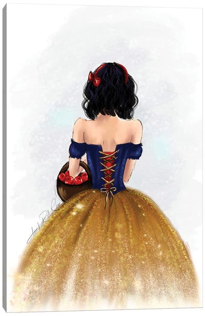 Princess Snow White Inspired Fashion Art Canvas Art Print