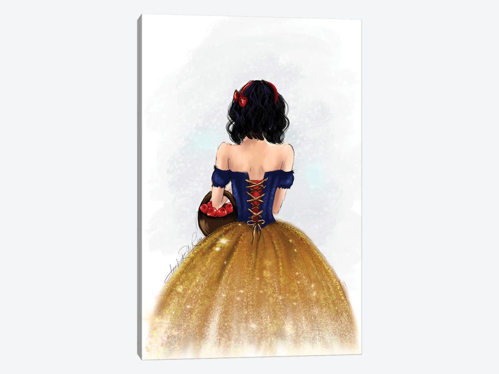 Princess Snow White Inspired Fashion Art by Anrika Bresler 1-piece Canvas Wall Art