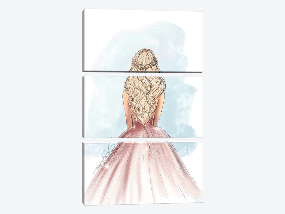 Princess Aurora Inspired Fashion Art by Anrika Bresler 3-piece Art Print
