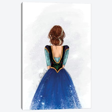 Princess Anna Inspired Fashion Art Canvas Print #ANX20} by Anrika Bresler Canvas Artwork