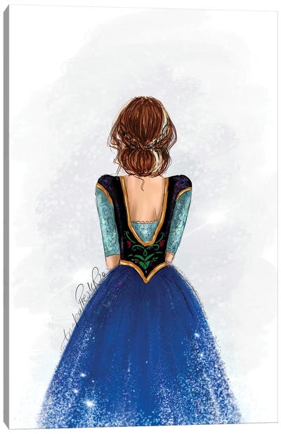 Princess Anna Inspired Fashion Art Canvas Art Print - Princes & Princesses