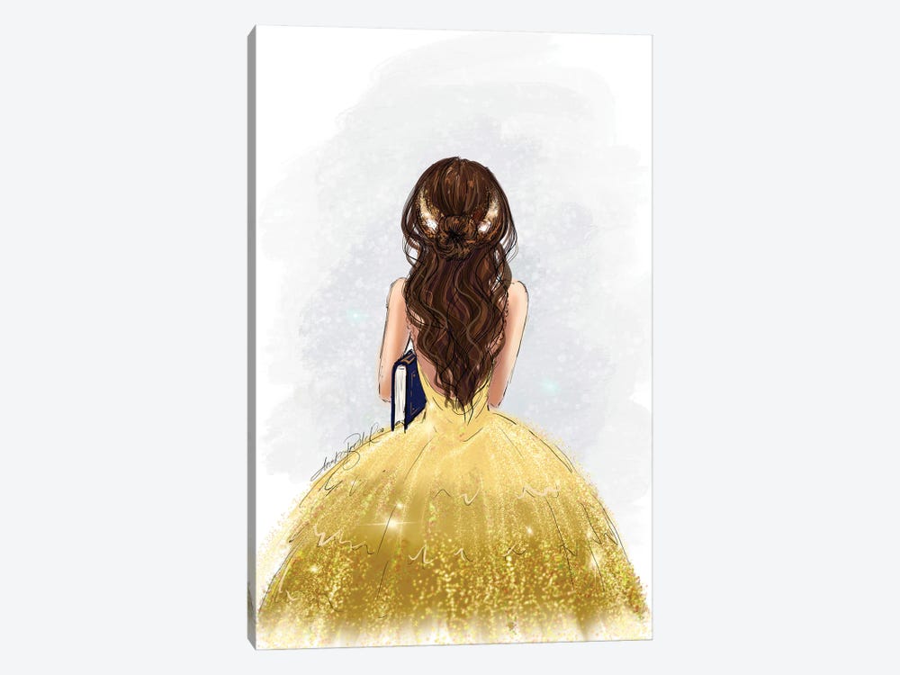 Belle Inspired Fashion Art - Beauty And The Beast by Anrika Bresler 1-piece Canvas Wall Art
