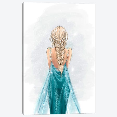 Elsa Inspired Fashion Art - Frozen Canvas Print #ANX23} by Anrika Bresler Canvas Artwork