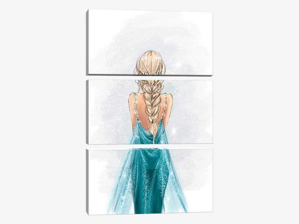 Elsa Inspired Fashion Art - Frozen by Anrika Bresler 3-piece Canvas Art