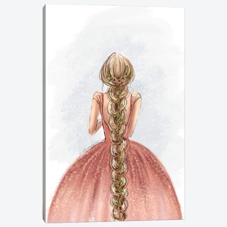 Rapunzel Inspired Fashion Art Canvas Print #ANX24} by Anrika Bresler Canvas Print