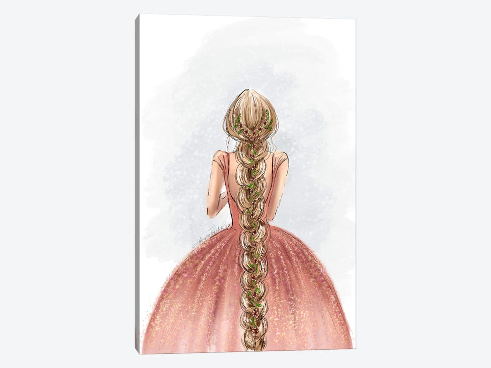 Rapunzel Inspired Fashion Art by Anrika Bresler 1-piece Canvas Art Print