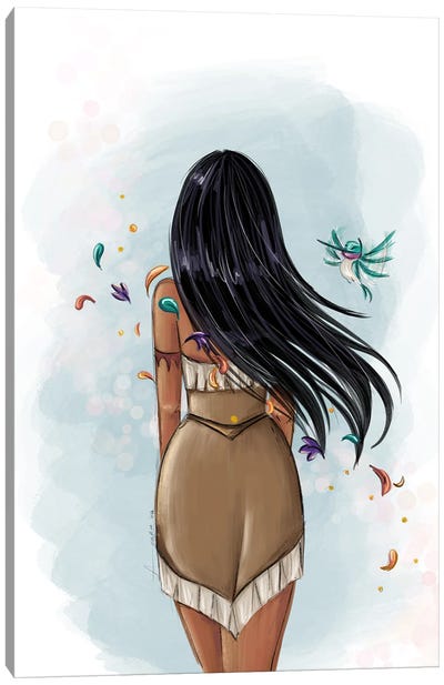 Pocahontas Fashion Art Canvas Art Print - Anrika Bresler