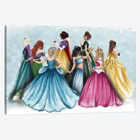 Happily Ever After Princess Illustration Canvas Print #ANX28} by Anrika Bresler Canvas Art