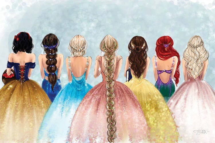 Collective Princess Fashion Art by Anrika Bresler wall art