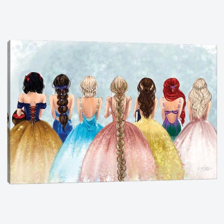 Collective Princess Fashion Art Canvas Print #ANX29} by Anrika Bresler Canvas Wall Art