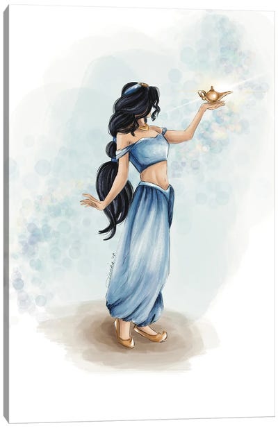 Happily Ever After Princess Jasmine Canvas Art Print - Animated & Comic Strip Character Art