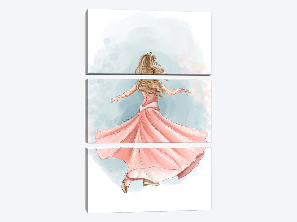 Happily Ever After Princess Aurora by Anrika Bresler 3-piece Canvas Art Print