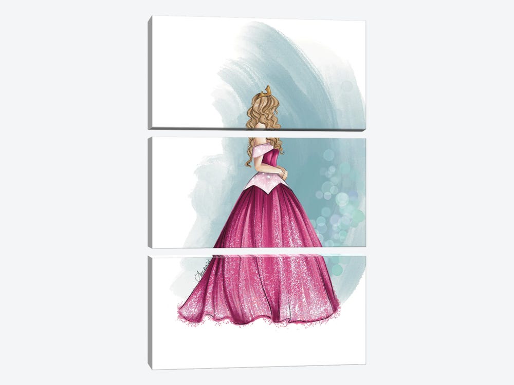 The Sleeping Beauty - Princess Aurora by Anrika Bresler 3-piece Canvas Artwork