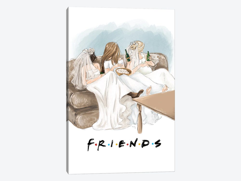 Nineties Friends Show - The One With The Wedding Dresses by Anrika Bresler 1-piece Canvas Art Print