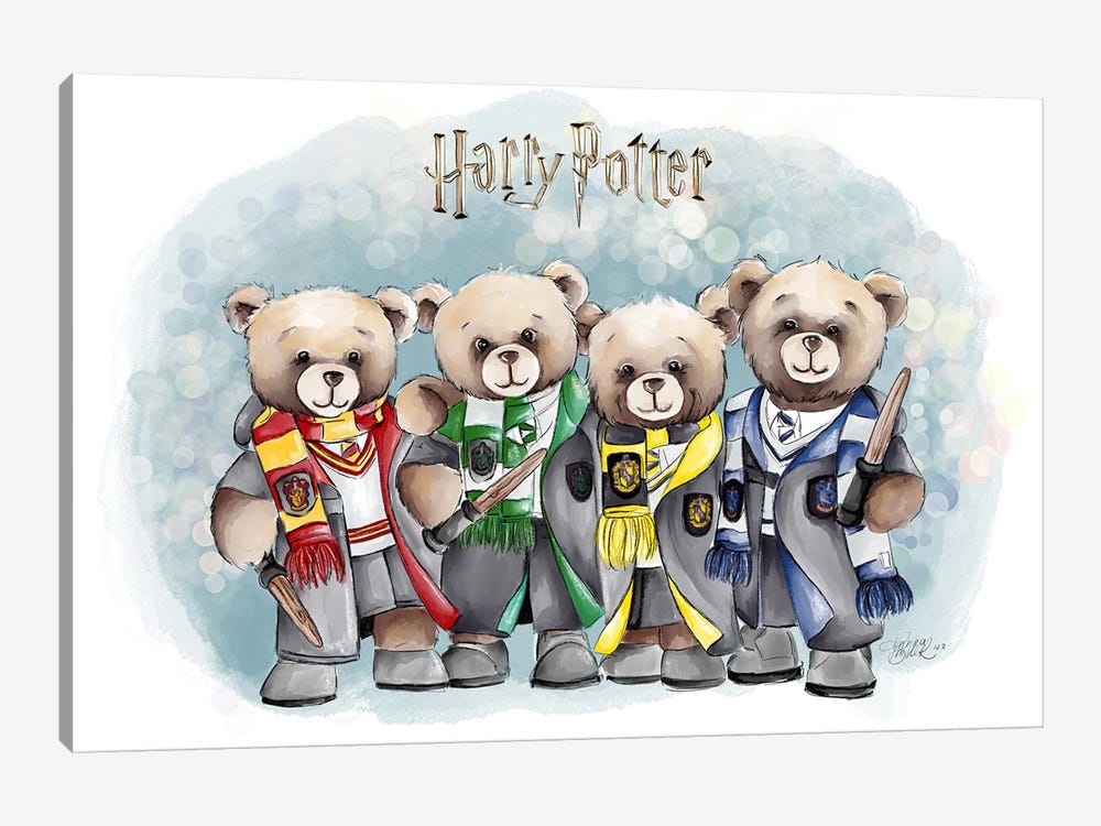 Harry Potter Inspired Bears by Anrika Bresler 1-piece Canvas Wall Art