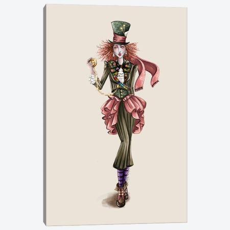 The Mad Hatter - Alice In Wonderland Canvas Print #ANX3} by Anrika Bresler Canvas Art Print