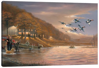After Hours Canvasbacks Canvas Art Print - Hunting Art