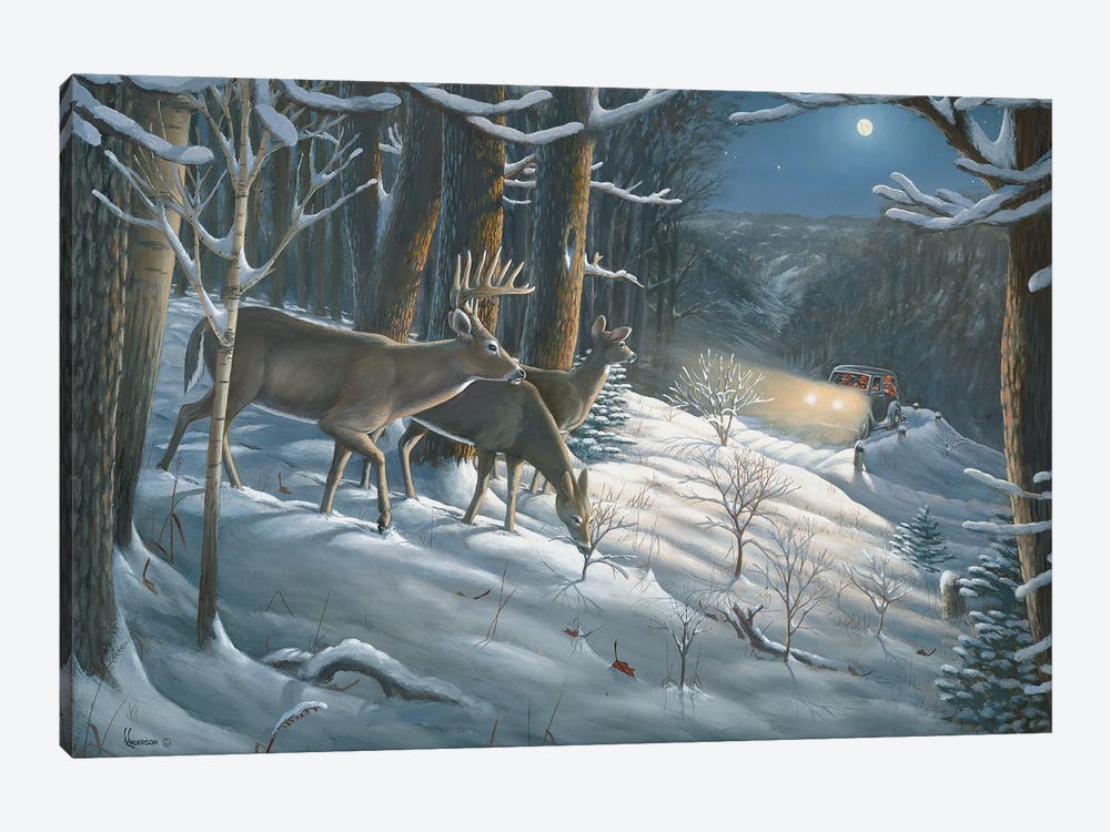 The Old Days Whitetail Deer by Anderson Art 1-piece Art Print