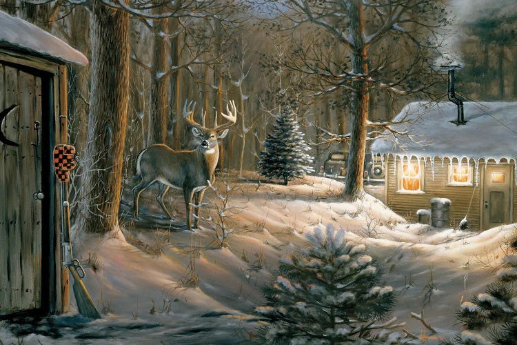 Bad Timing Whitetail Deer by Anderson Art wall art