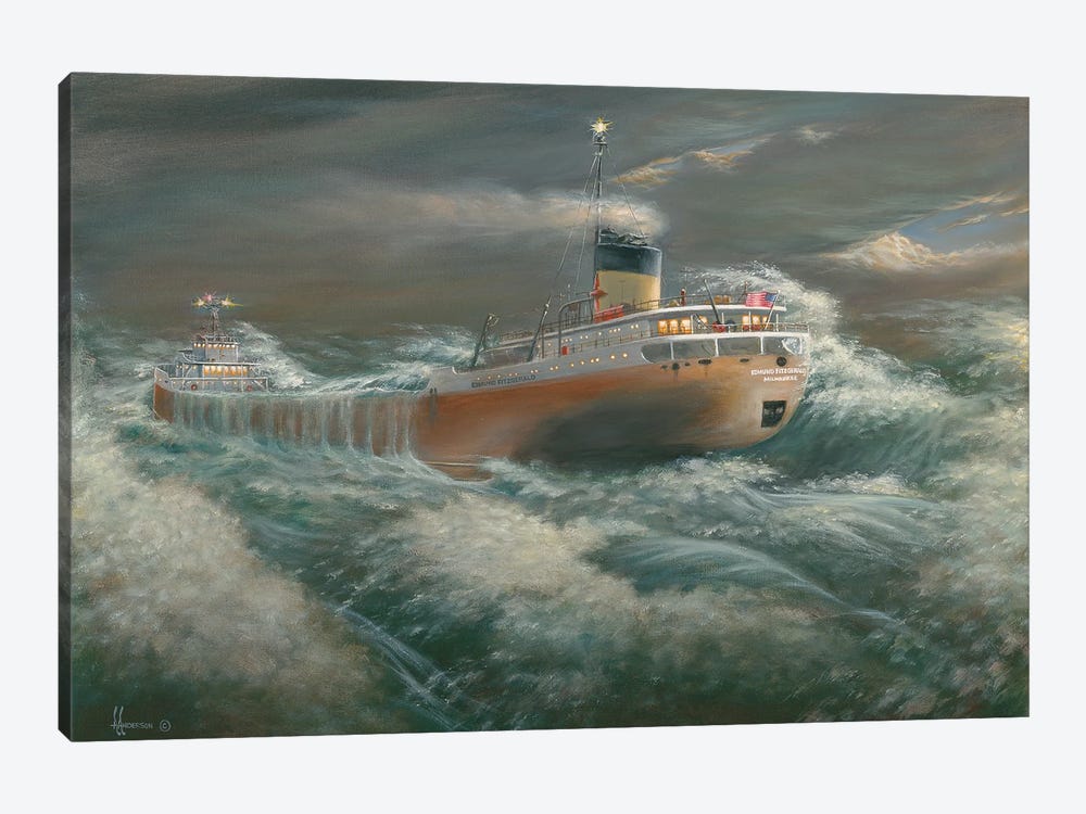 Edmund Fitzgerald Ship by Anderson Art 1-piece Canvas Art