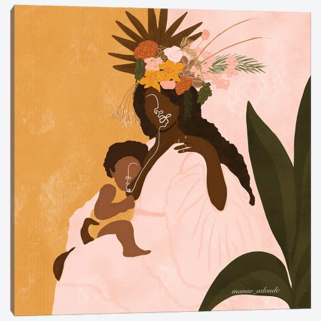 Mother Bloom Canvas Print #AOD6} by Manue Adoude Canvas Artwork