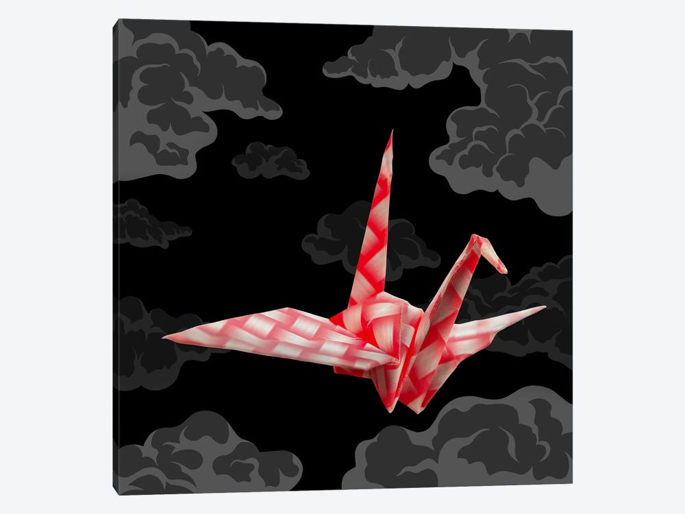 The Fleeting Paper Crane by 5by5collective 1-piece Canvas Art
