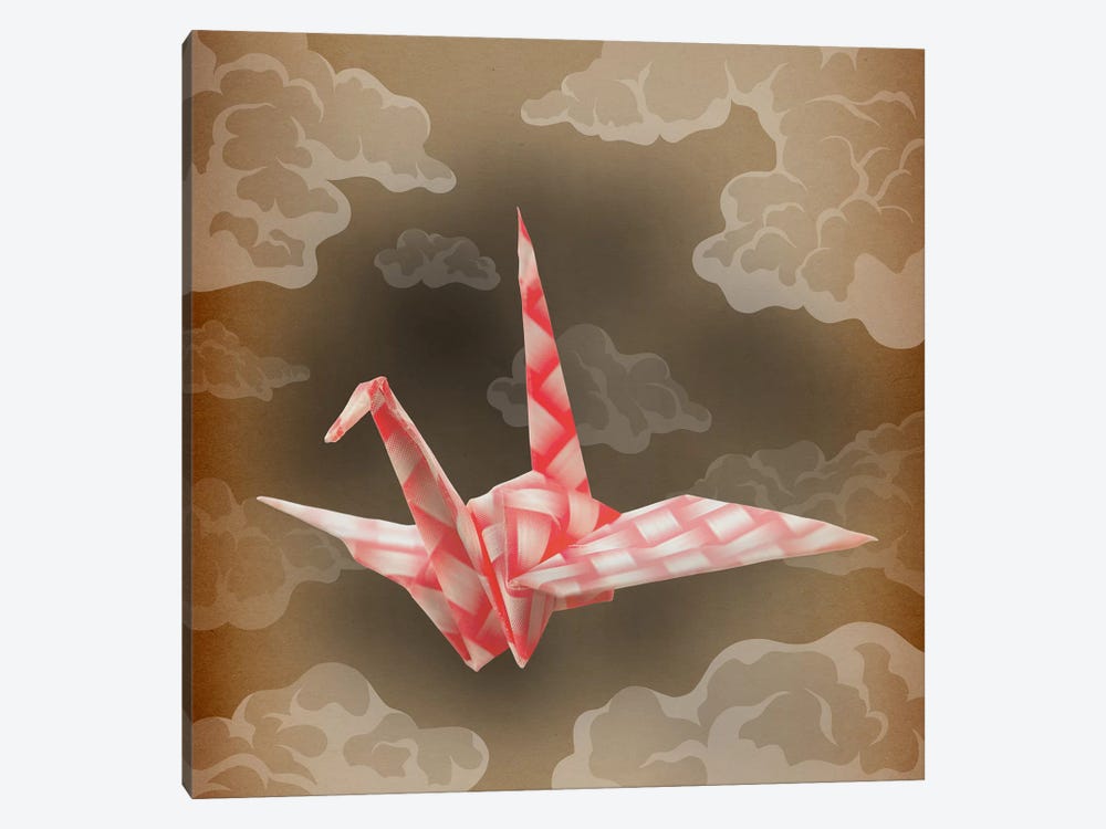 The Fleeting Paper Crane Vintage by 5by5collective 1-piece Canvas Print