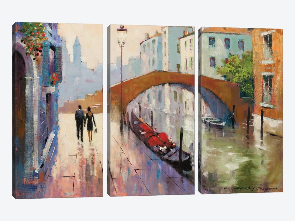Venice Twilight by E. Anthony Orme 3-piece Canvas Wall Art