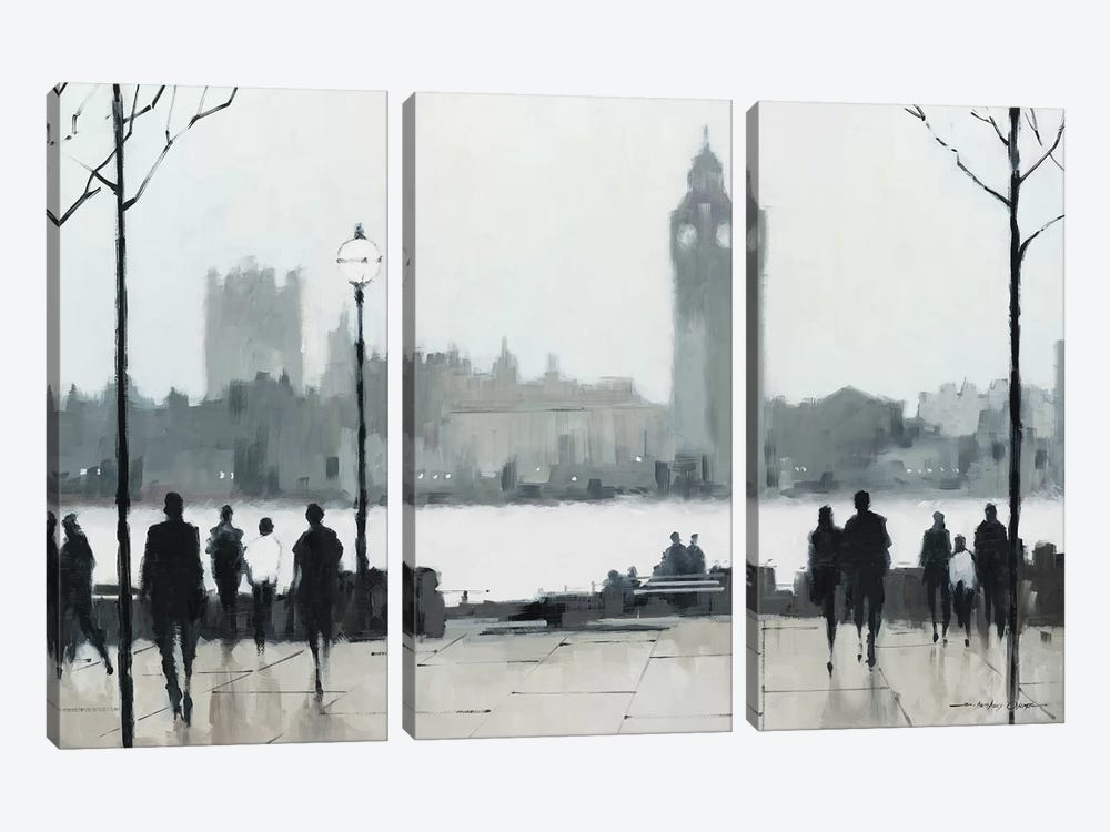 Morning London by E. Anthony Orme 3-piece Canvas Art Print