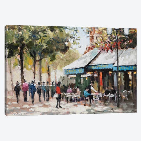 Paris Teal II Canvas Print #AOR2} by E. Anthony Orme Canvas Art