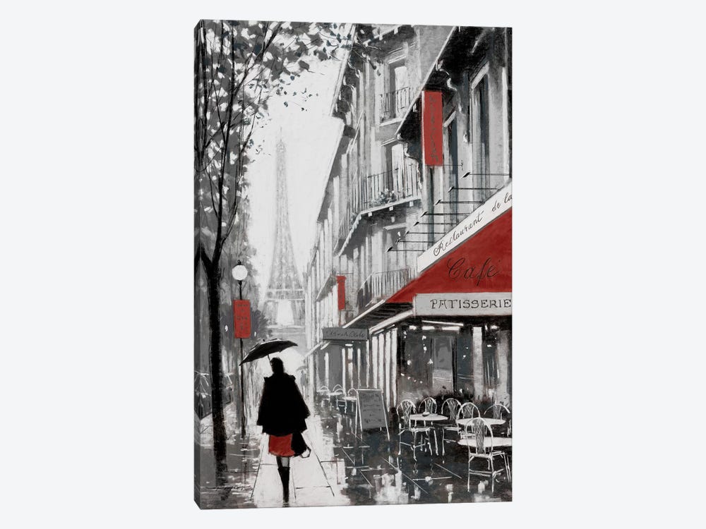 Rainy Paris I by E. Anthony Orme 1-piece Canvas Art Print