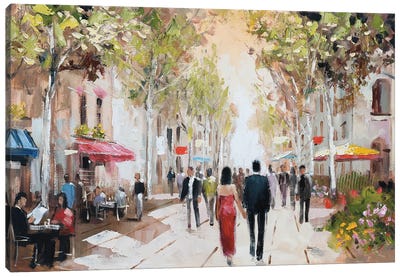 Paris Teal III Canvas Art Print