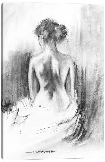 Soft Silhouette II Canvas Art Print - Female Nude Art