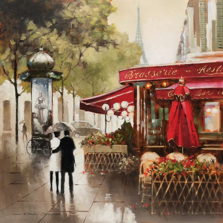 Paris in the Rain by E. Anthony Orme wall art