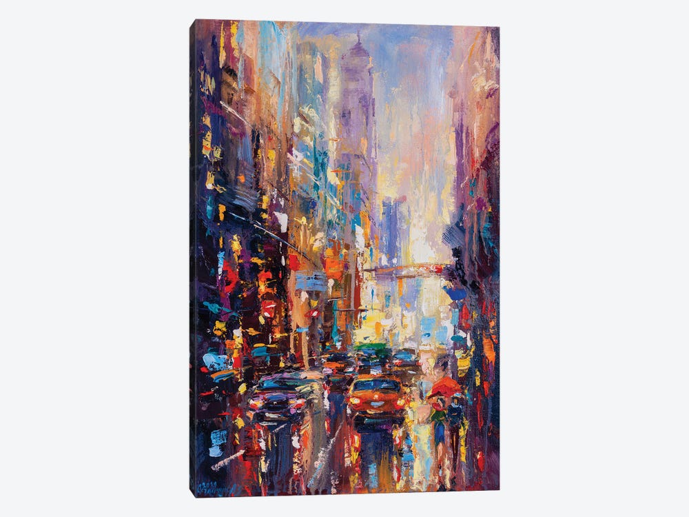 Abstract Cityscape (New York) II by Andrej Ostapchuk 1-piece Canvas Print