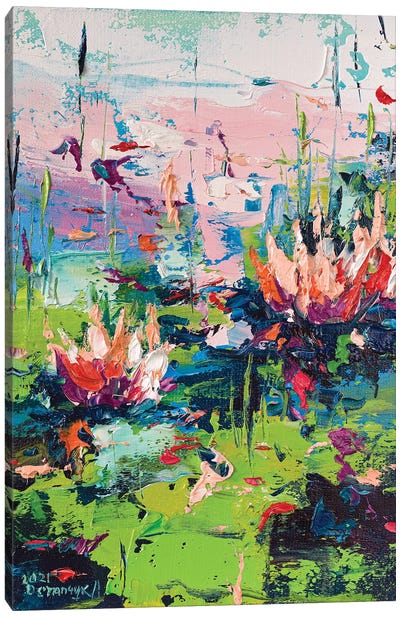 Water Lilies II Canvas Art Print - Lily Art