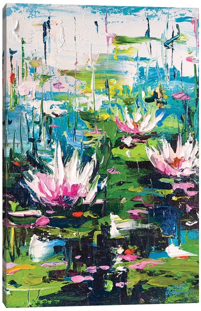 Water Lilies III Canvas Art Print - Lily Art
