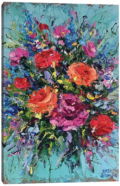 Bouquet V Canvas Art Print - Andrej Ostapchuk